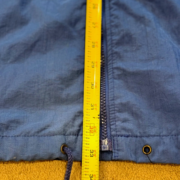 Vintage Champion Jacket Hoodie Windbreaker Large Blue Y2K Zip Pockets Mesh Lined - Picture 7 of 9